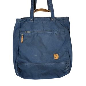 Fjallraven Totepack Navy G-1000 Canvas Tote Converts To Backpack
